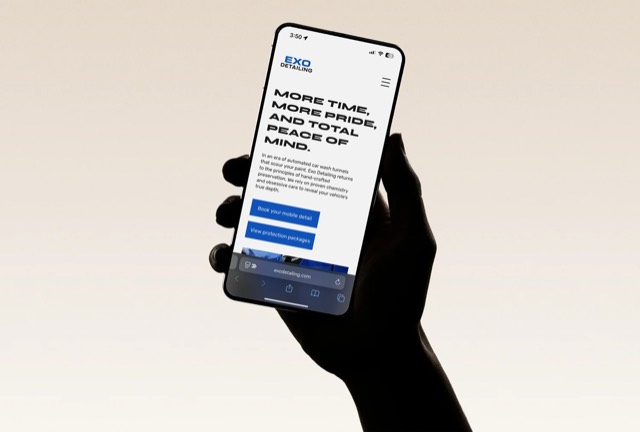 Exo Detailing mobile site